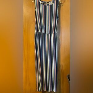 Apt 9 wide legged, sleeveless, striped romper never worn.